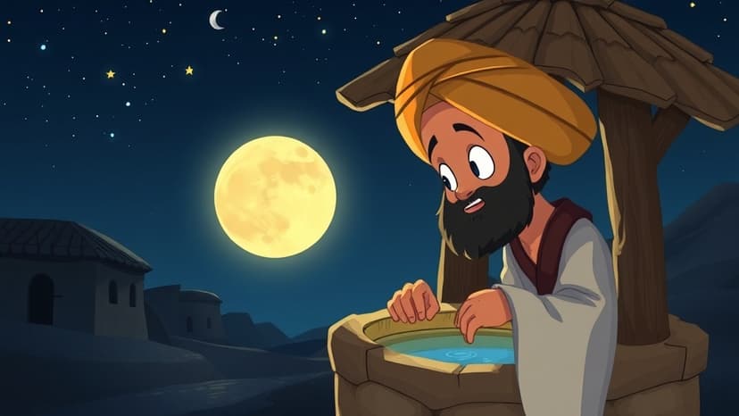 قصة جحا والقمر في البئر - قصة مضحكة من التراث