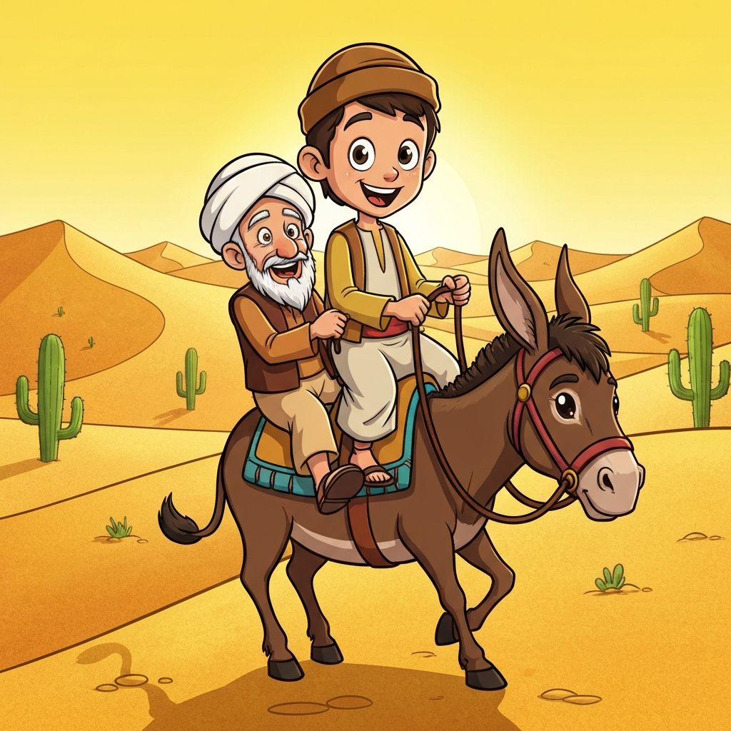 جحا وحماره - رسم كرتوني